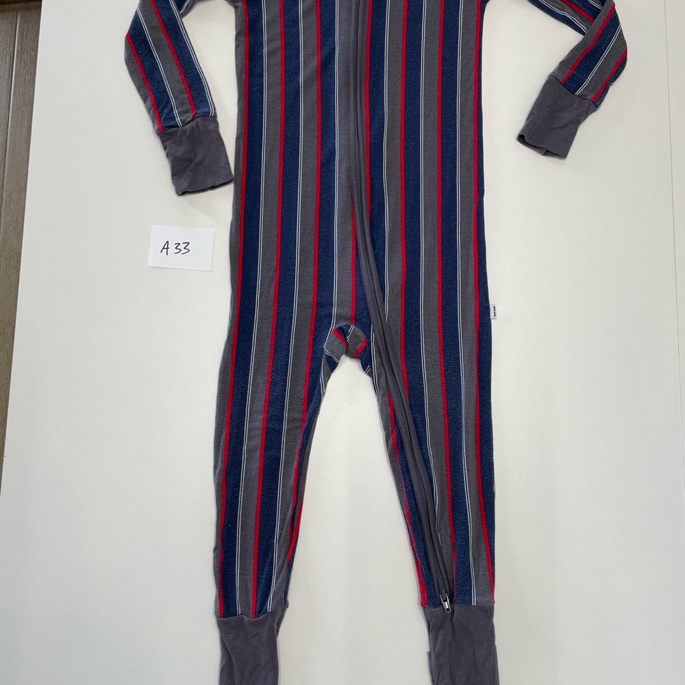 Little Sleepies suited stripe zippy